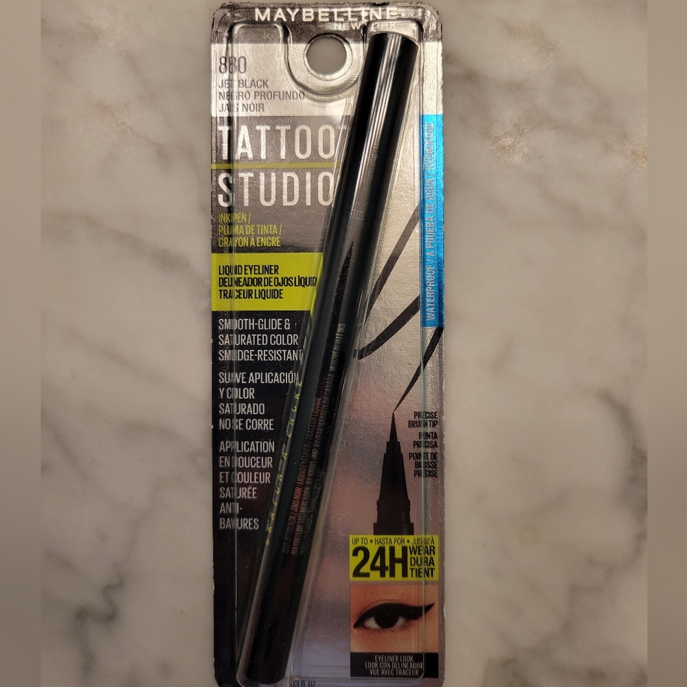 Maybelline Tattoo Studio liquid eyeliner, black, new in packaging